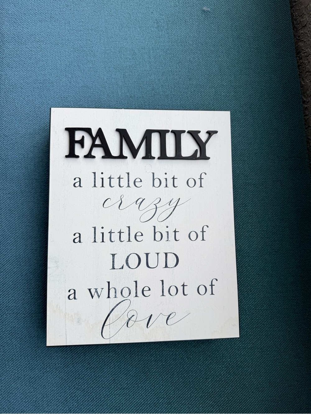 Family Wall Sign – White and Black Home Wall Decor